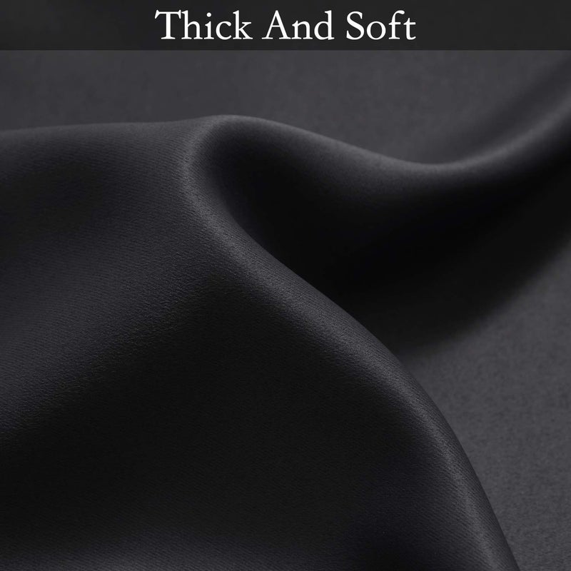 SimpleHome Ombre Room Darkening Curtains for Bedroom, Gradient Black to Gray White Light Blocking Thermal Insulated Grommet Window Curtains/Drapes for Living Room,2 Panels, 52x96 inches Length - Image 5
